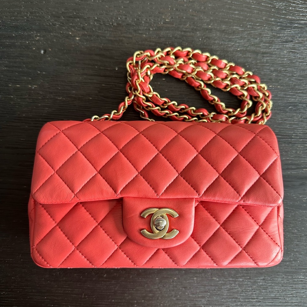 Chanel Red Rectangular Mini - image 1